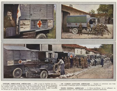 American Ambulance Car, An American Sanitary Truck, Central American Post by Jules Gervais Courtellemont